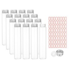 80ml Test Tubes with Caps, 24Pcs 30x150mm Test Tube Containers(Silver Cap)