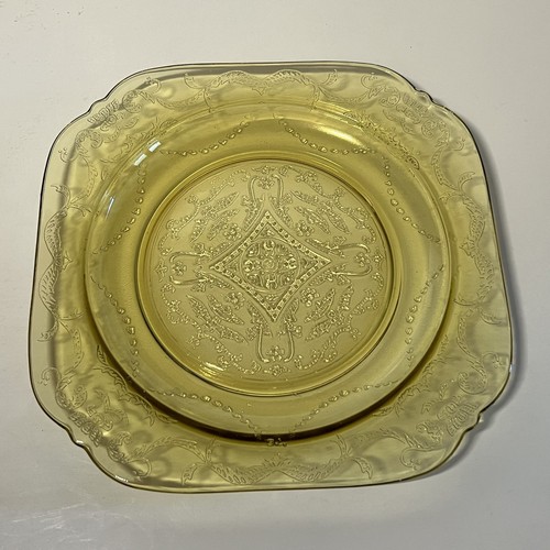 Indiana Glass Recollection MADRID Amber Set Of 3 Salad Plates 7.5” EUC - Picture 6 of 7