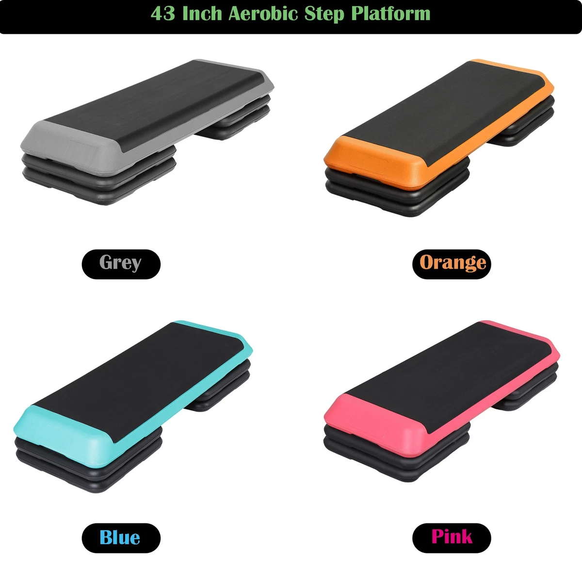 TMISHION Step Platform 67CM Fitness aérobie stepper réglable étape