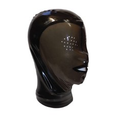 Latexmasker grijs/zwart - 0,3 mm (XL)
