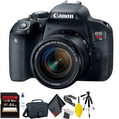 Canon EOS Rebel T7i DSLR Camera with 18-55mm Lens + 64GB Memory Card Bundle024