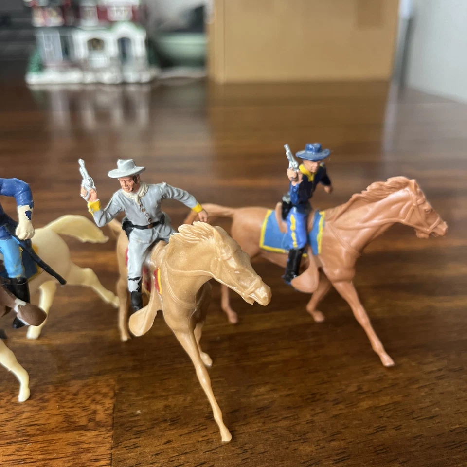 Marx American Civil War Paintable Plastic Horses - Lot Of 5 - Image 3 of 4
