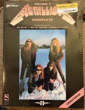 METALLICA MUSIC BOOK 1992 METALLICA COMPLETE VOL 1 LIMITED EDITION
