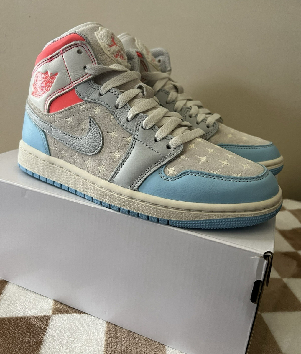Nike Air Jordan 1 Mid Sneakers Sail/Blue Chill IM7420 133 Women's