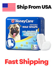 50 Pack Waist Disposable Dog Diapers Male Wraps Belly Bands Pet Soft All Sizes