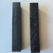 2 pieces of 2x2x12 Turning Blank Spindle Square Wood Blocks Black Gabon African