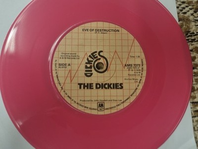 The Dickies   Eve Of Destruction / Doggie Do 1978 A&M AMS 7373 PINK VINYL