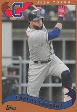 2020 Topps Archives #296 Carlos Santana - Cleveland Indians