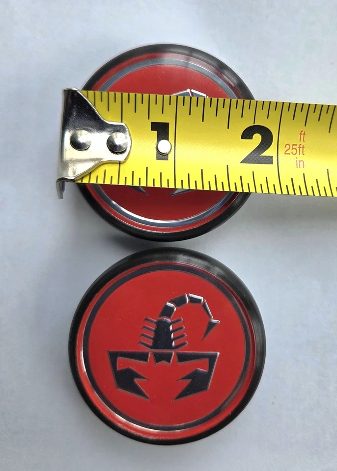 FIAT 500, 500C 2012-2019 Abarth Scorpion OEM tapa central 6166504726183AB lote de 4 Foto 4 de 4