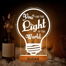 Personalized Inspirational Night Light – Christian Faith-Based LED Decor