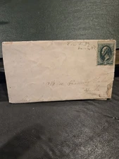 1888 Rare Dow Indiana Cover With Letter DPO 1868-1892 Cass County SR-5