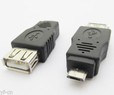 4pcs USB A Type Female Jack to Micro-B Male Plug OTG Adapter Straight Connector