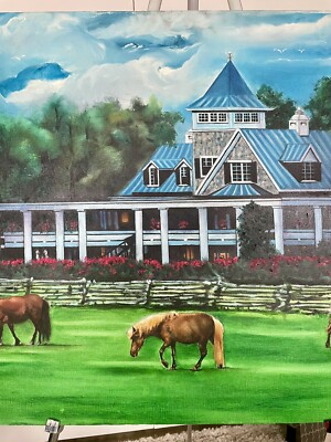 ROBERT STEPHEN SIMON ''MAGNOLIA MANSION'' 24x36 CANVAS Original Painting