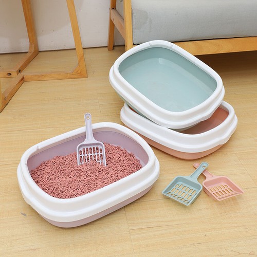 Extra Large Open Cat Litter Tray High Sided Deep Jumbo Rim Pan Box Loo Toilet UK - Picture 7 of 23
