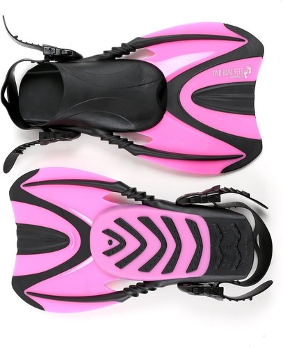 Two Bare Feet Open DiveSport Fins SIze Small 36-40 Pink/Black RRP £24.99