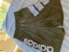 Adidas Black Active Shorts w/ Logo w/Pockets Boys Size Medium 10/12 EUC