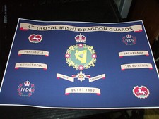 THE 4th ROYAL IRISH DRAGOON GUARDS BATTLE HONOURS A4 PRINT