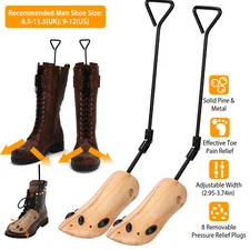 US Size 9-12 Pair Wooden Boot Stretcher Shoe Shaper Wide Expander for Men Women