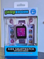 Playzoom Kids Smartwatch  Earbuds Set - Video Camera Selfies  Pink 