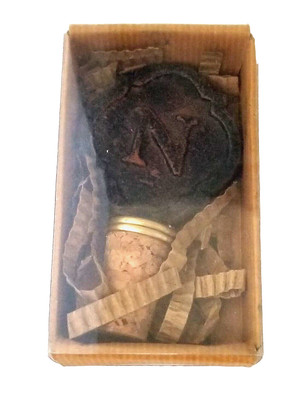 Mud Pie Rustic Cast Iron Initial Letter N Wine Cork Bottle Stopper Monogram