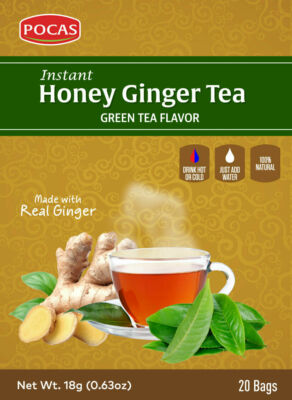 Pocas Honey Ginger Tea original Instant Honey Ginger Tea Made with Real Ginger