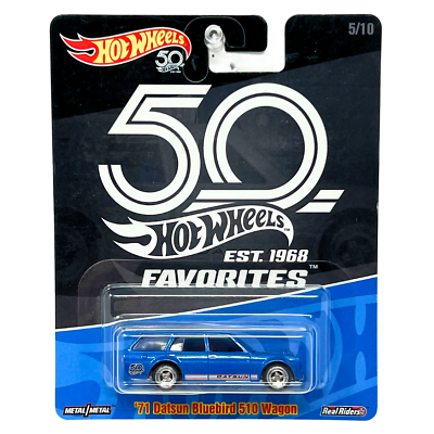 Hot Wheels 50 Favorites '71 Datsun Bluebird 510 Wagon Real Riders
