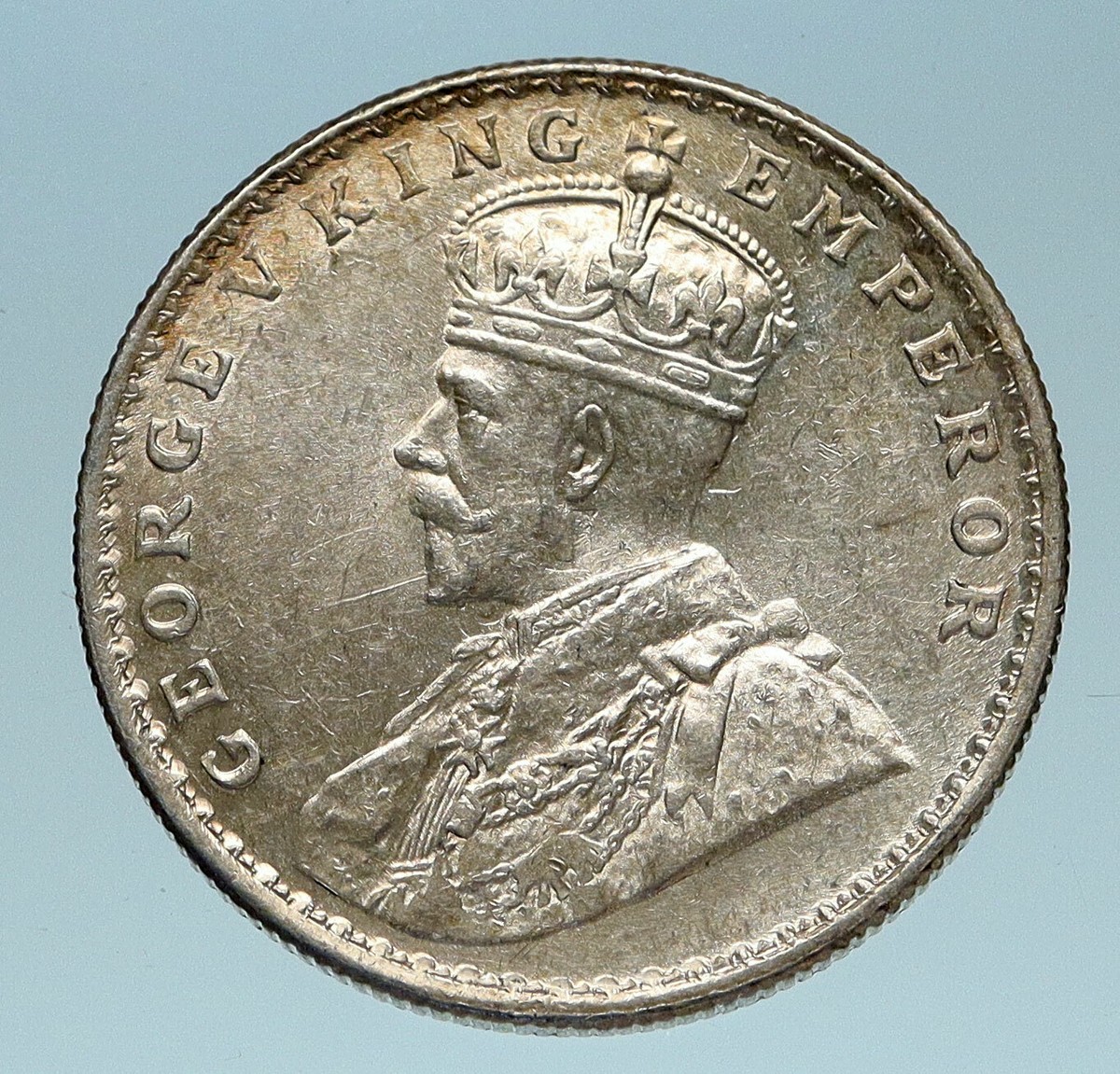 1919 INDIA UK King George V Silver Antique RUPEE Vintage Indian