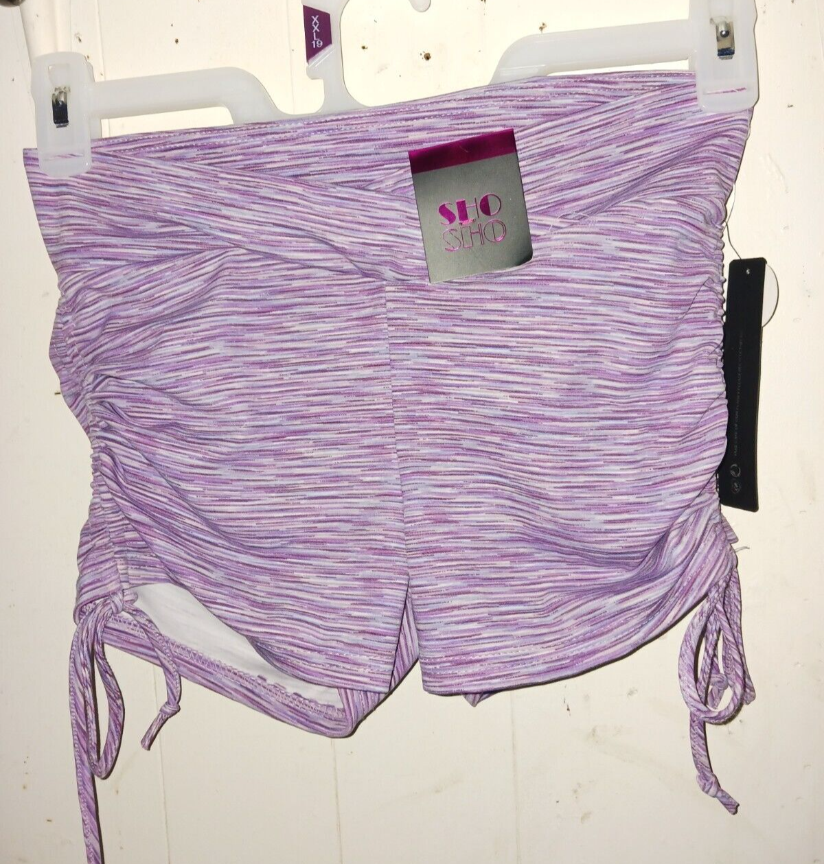 shosho scrunched butt adjustable excercise shorts  womens  multicolor size m