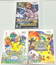 Lot 3 Poke Park 1 2 Beyond the World & Revolution set Nintendo Wii Tested