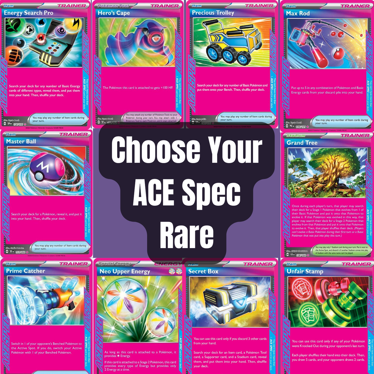 Pokémon TCG - Choose Your ACE SPEC Trainer – Rare & Powerful – NM