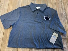NWT Mens Penn State Nittany Lions Blue/White Embroidered Polo Shirt Size Small