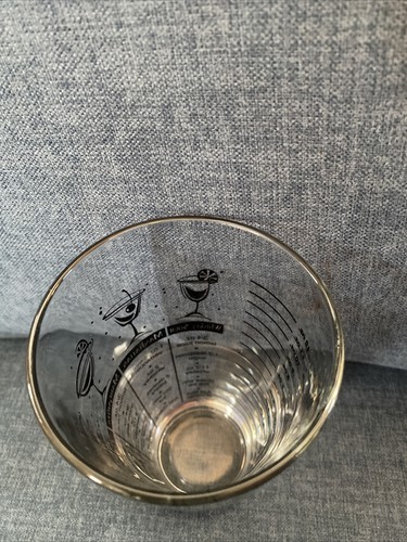 Libbey Cocktail/Drink Mixer or Shaker Glass w/ Recipes & Measurements - Picture 4 of 7
