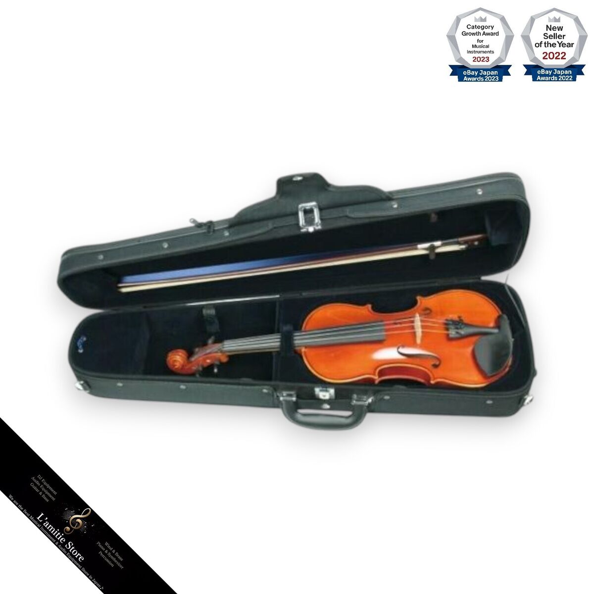 Samuel Eastman VL80 Size 4/4 Violin With Bow Hard Case 1y Samuel Eastman VL80 Size 4/4 Violin With Bow Hard Case 1y