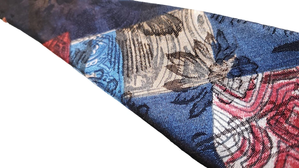 Corbata de Colección Don Loper Beverly Hills Geométrica Abstracta Novedad Hecha en EE. UU. Foto 3 de 4