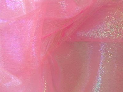 MULTICOLOR Two Tone Organza Stoff in ROSA Stoffe METERWARE NEU