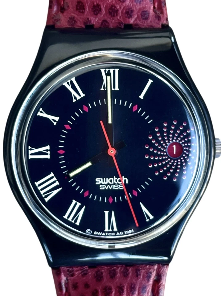 Винтажные часы Swatch BARAJAS GB416 1992 стандартные мужские редкие швейцарские кварцевые - Изображение 4 из 4