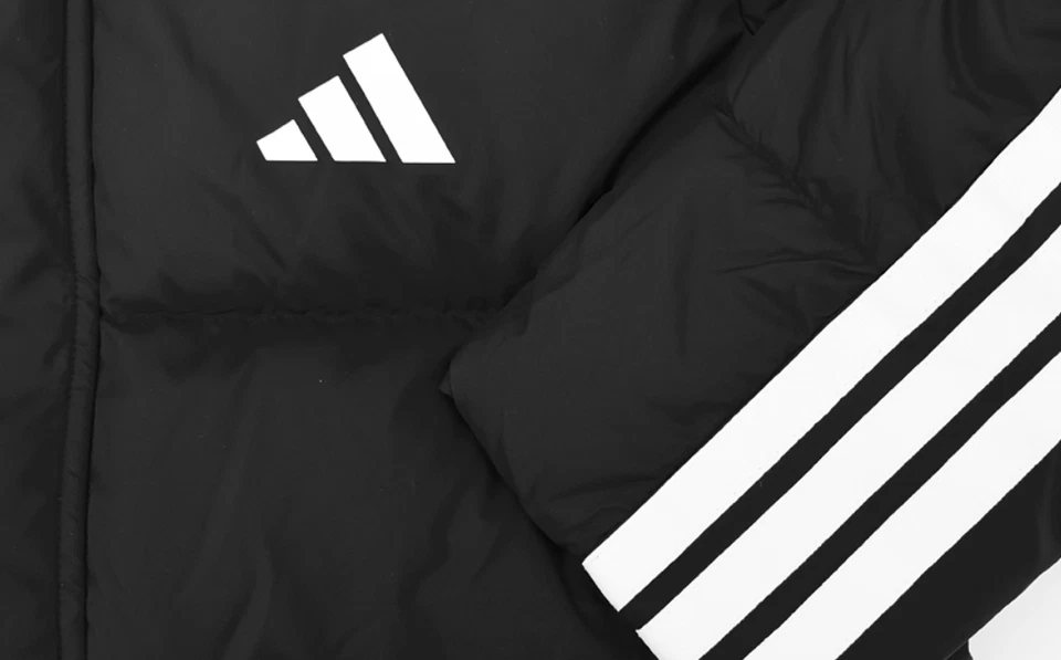 Adidas 3S Long Down Coat Men's Sports Padded Jacket Winter Top AsiaFit JZ8731 - Image 4 of 4