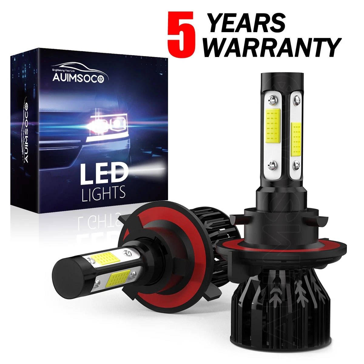 H13 LED Headlight Bulbs for Dodge Ram 1500 2500 3500 2006-2008 High Low Beam Kit