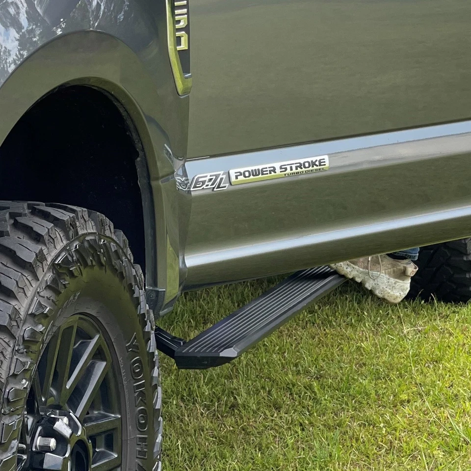For Ford F-350 Super Duty 23-25 Power Glide Cab Length Black Running Boards Foto 3 de 4