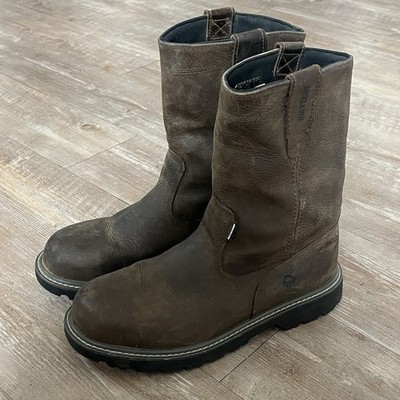 WOLVERINE Floorhand Wellington Boot Mens Sz 11M Steel Toe W10680 Brown Leather