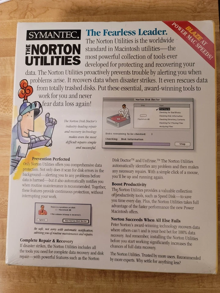 Symantec The Norton Utilities Floppy Disks Software Version 3.2 Macintosh 1995 - Image 2 of 4