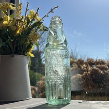 Snowdrop John Lyon Manchester Vintage Old Fashioned Glass 10 oz Codd Bottle