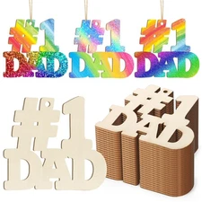 Wooden DAD Ornaments to Paint Father's Day Birthday Party Decoration Cutouts ...