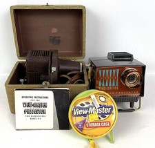 Lot of 2 Vintage Sawyers View-Master Projectors  Model S-1  Deluxe w/48 Reels