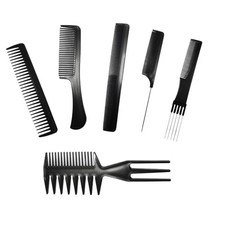 Professional Hair Comb Set 6-Piece Barber Salon Hair Cutting and Styling