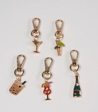 Hello Lux 5 Pack 'Drink' Phone Charms For Wristlets and Crossbodies, NEW