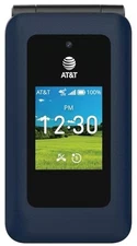 AT&T Cingular Flex 2 U1030AA Prepaid 4G LTE Flip Phone, 2MP, Android, Navy