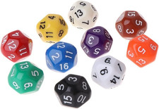 10 Pcs Polyhedral Dice for Dungeons and Dragons 16 Sided Dice Set Polyhedral Dic