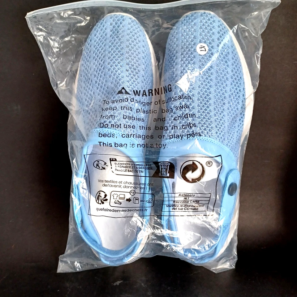 Zapatos ortopédicos para hombre Jerrycherries malla superior verano transpirable sandalias azules Foto 3 de 4