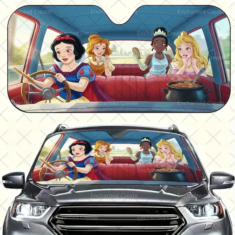 Snow White Aurora Jasmine & Belle Princess Car Sun Shade
